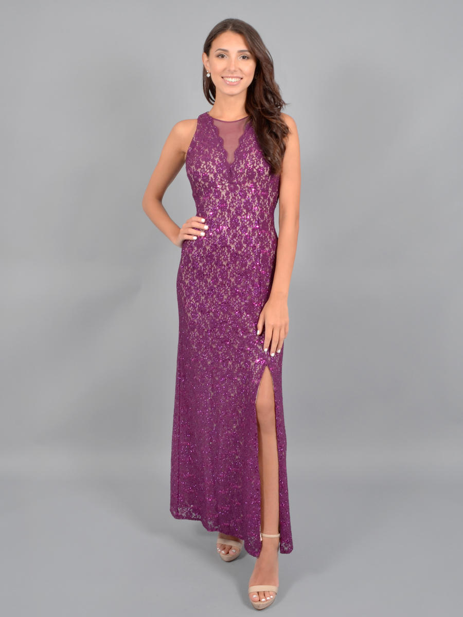 NIGHTWAY - Metallic Lace Gown 21547P