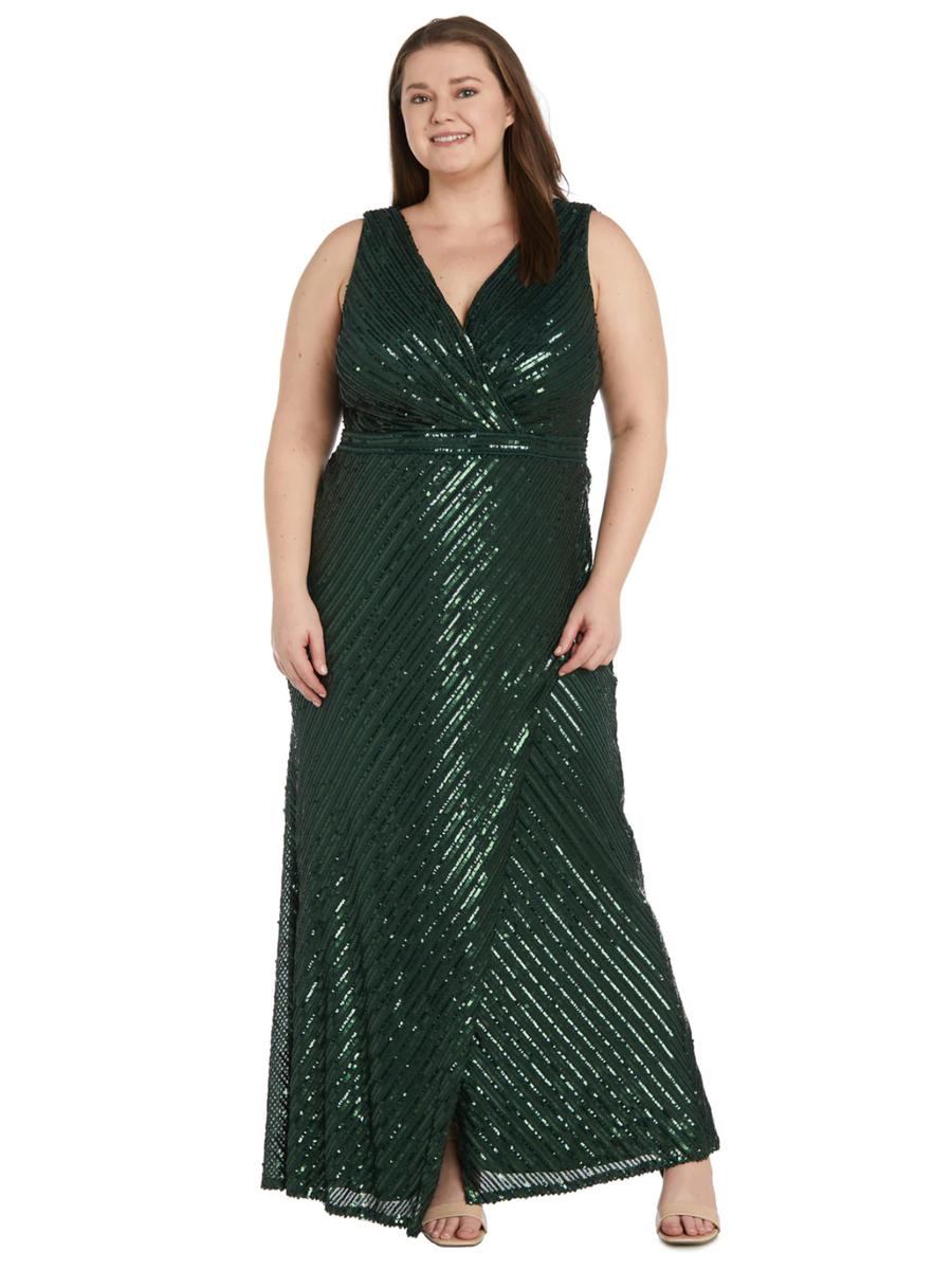 NIGHTWAY - Lomg Stripe Sequin Gown 22193W