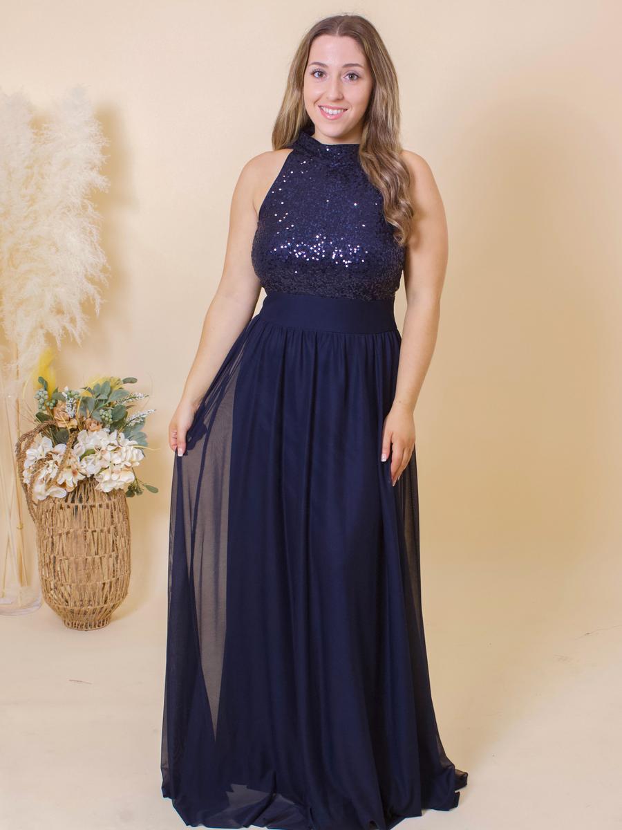 JESSICA HOWARD - Halter Gown-Sequin Bodice JH9M6051