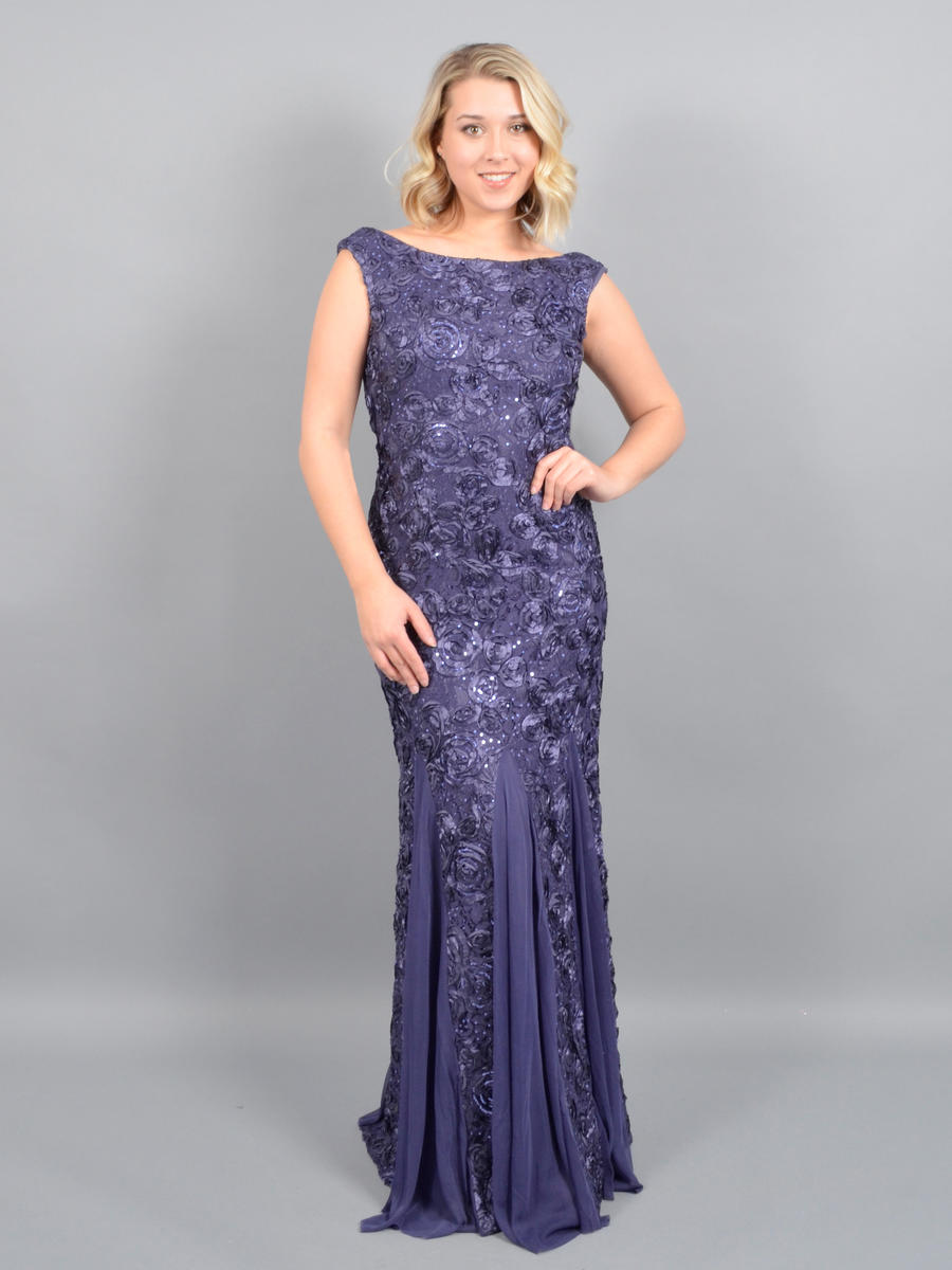 ONYX NITE - Lace Sequin Sleeveless Gown