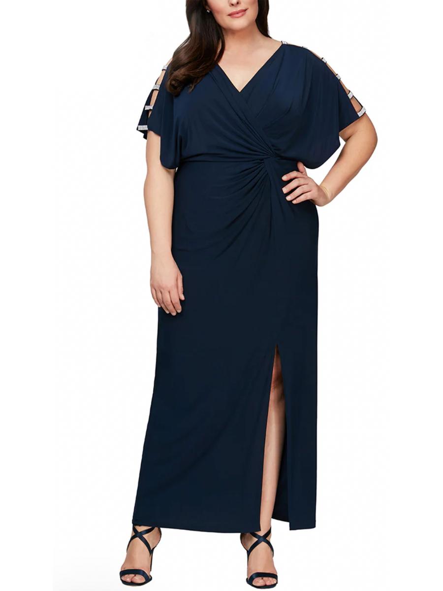 ALEX APPAREL GROUP INC - Short Sleeve Front Knot Gown 84351544