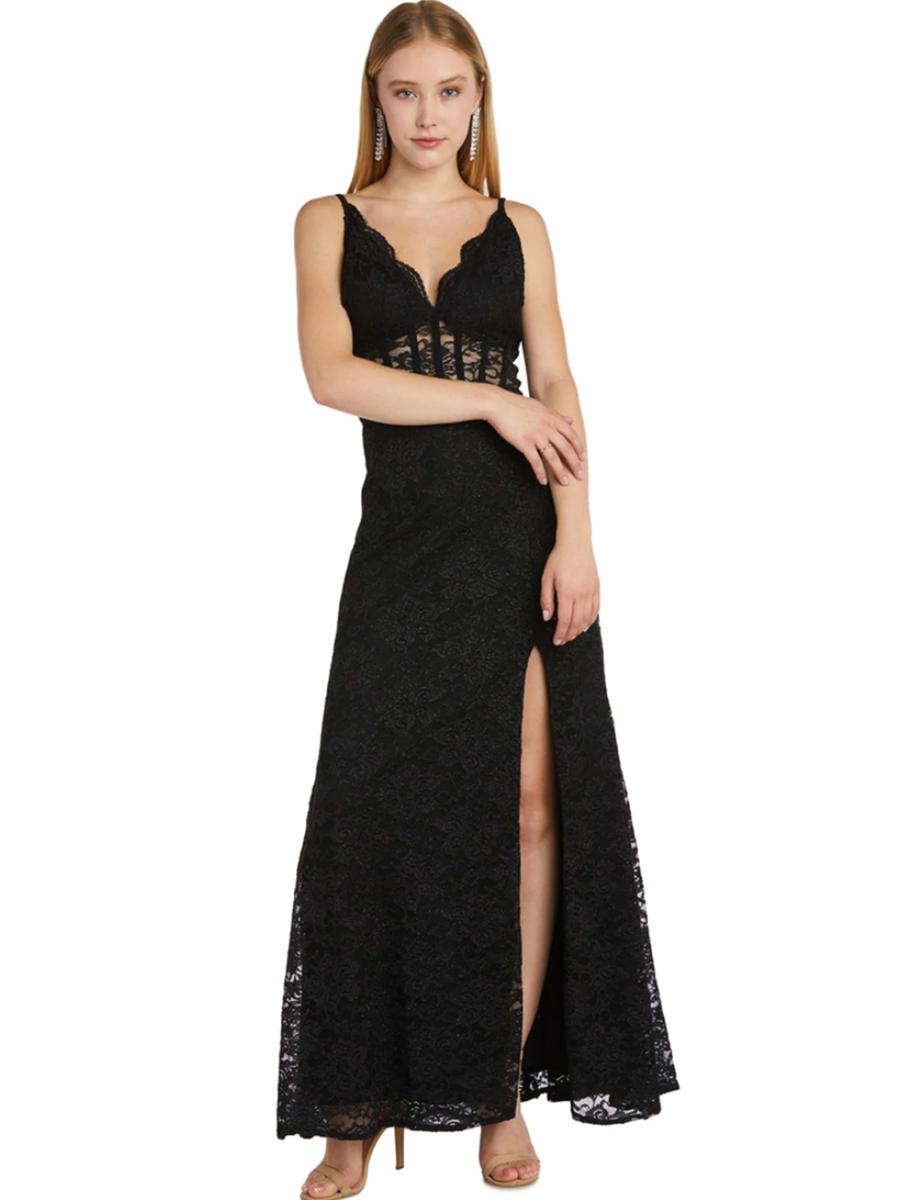 MORGAN & CO - Corset Bodice Lace Gown 12938P