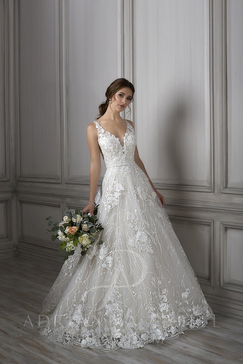 House of Wu - V-Neck A-Line Lace Bridal Gown LOUISA