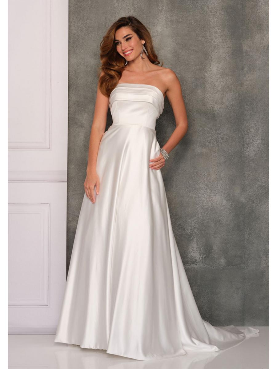 Dave and Johnny - Off the Shoulder Satin Bridal Gown A10652