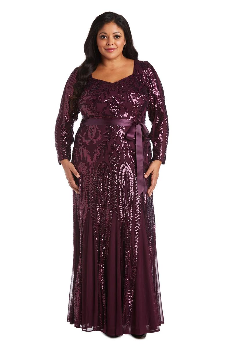 R & M Richards - Sweetheart Neck Embrodiered Gown 5623W