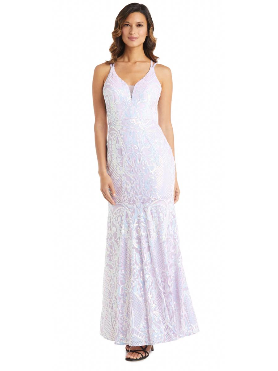 MORGAN & CO - Long Sequin Strappy Back Gown 12950
