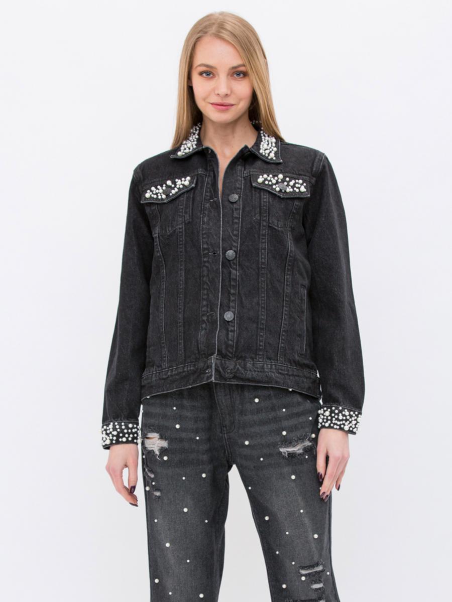 Vocal Apparel - Denim Jacket WIth Pearls