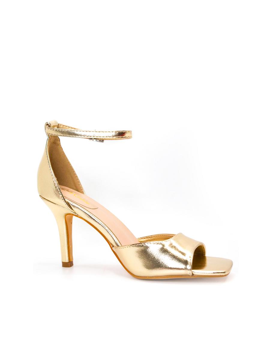 Lady Couture - High Heel Metallic Ankle Strap SWAN