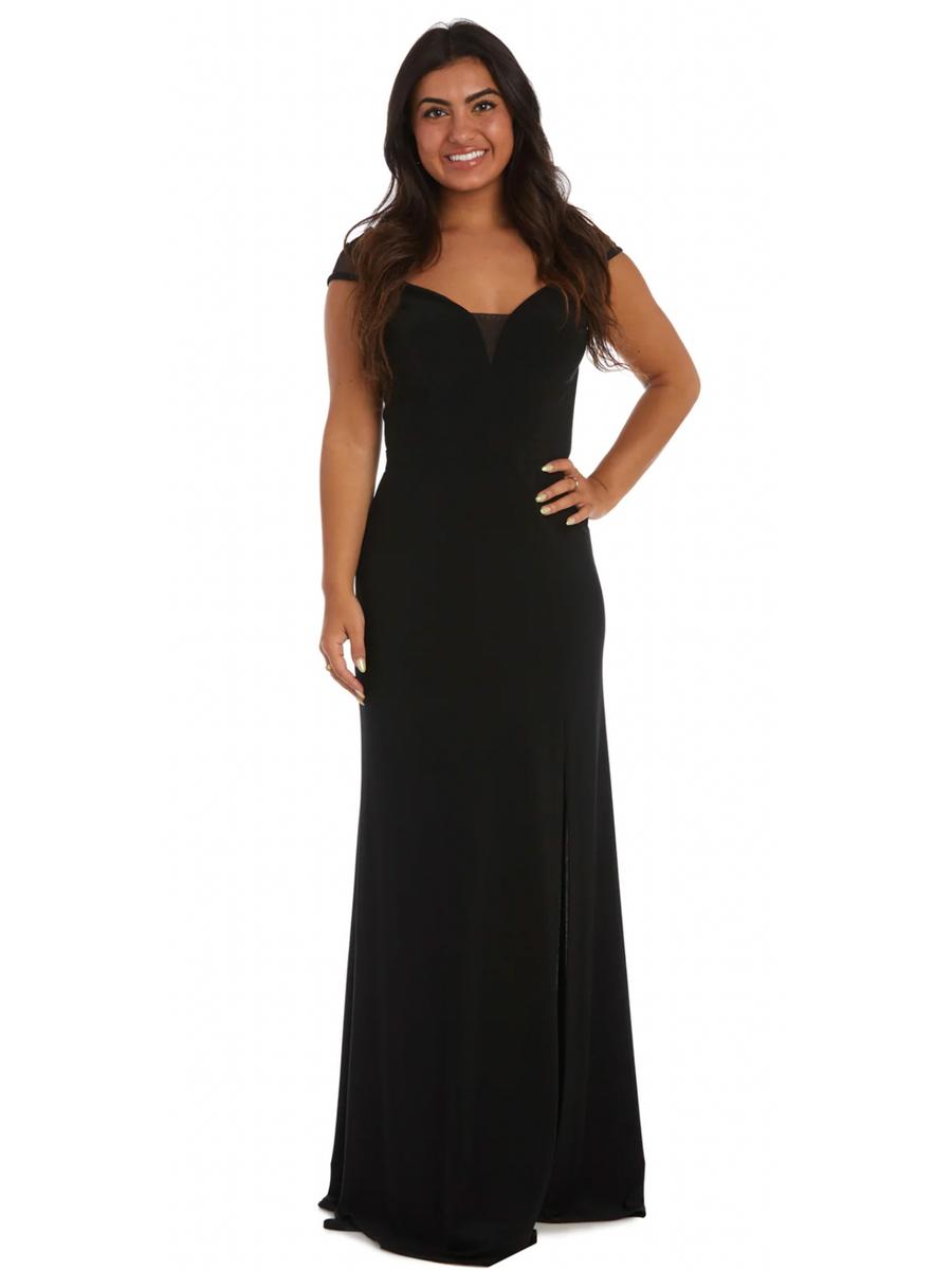 NIGHTWAY - Jersey Mesh Back Gown 22034