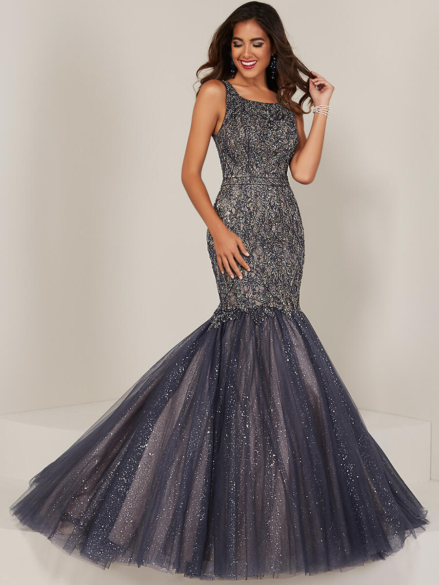 TIFFANY DESIGNS(HOUSE OF WU) - Tulle Fully Beaded Bodice Gown