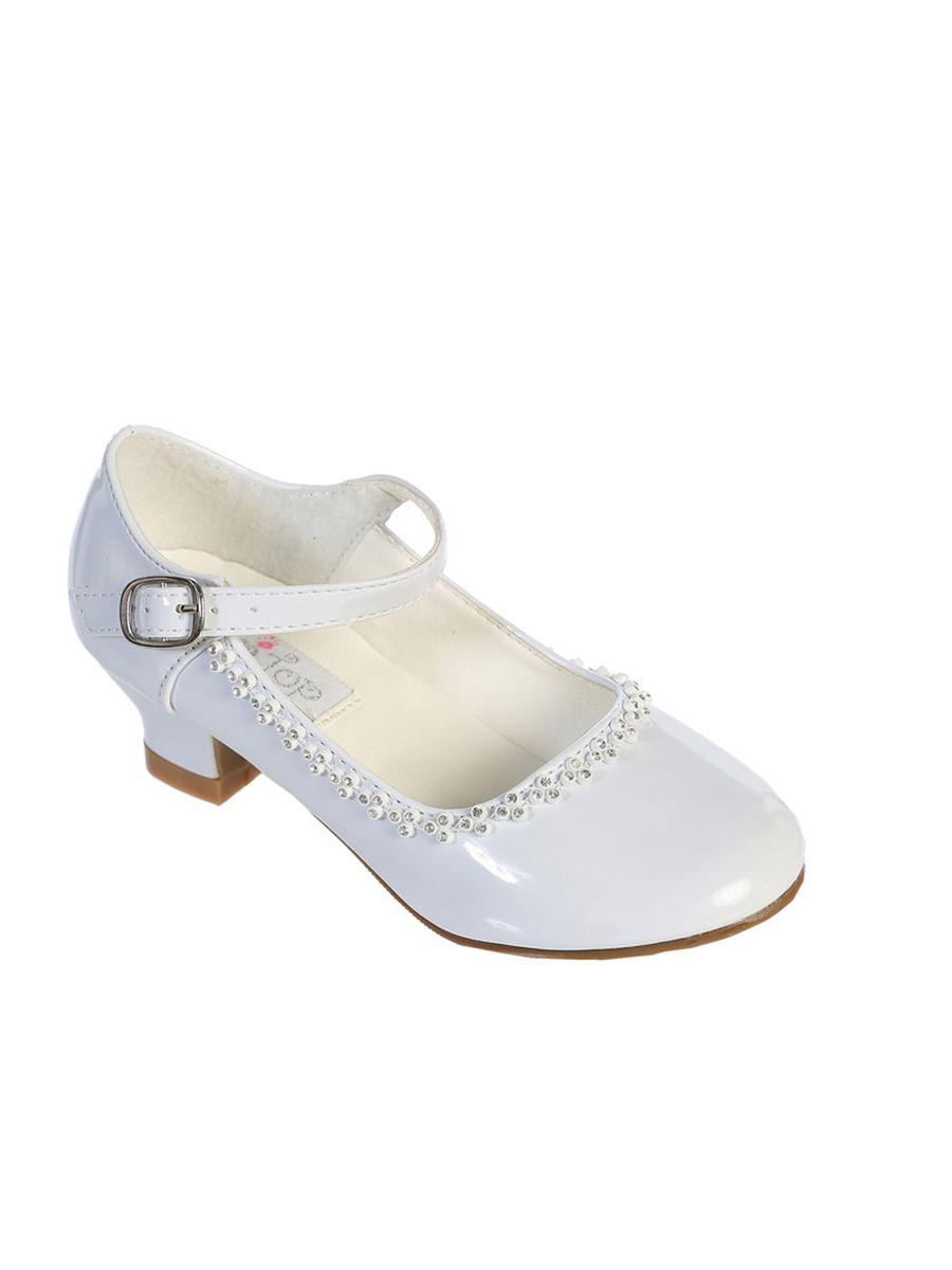 TIP TOP childrens - Low-Heel Rhinestone Trim Mary Jane Shoe S67