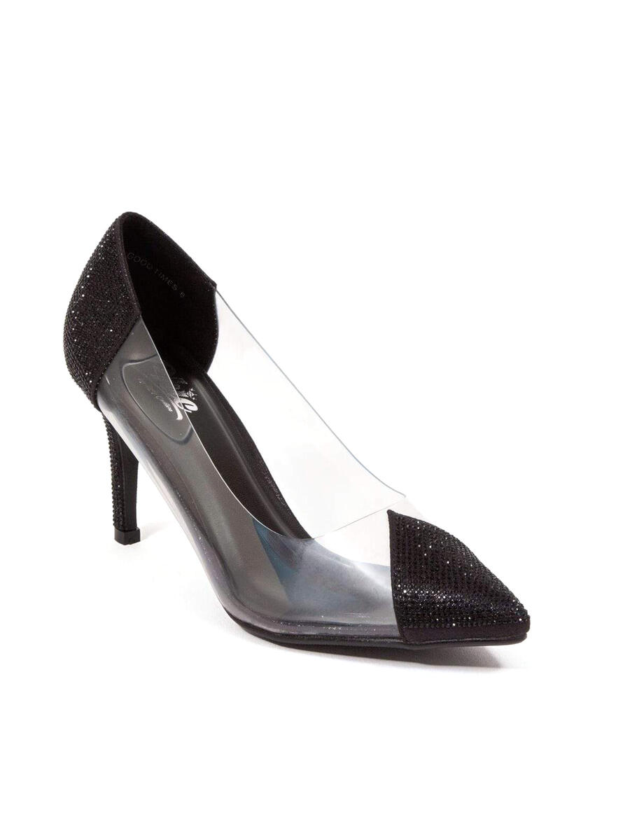 Lady Couture - Rhinestone Clear Pointy Pump GOODTIME