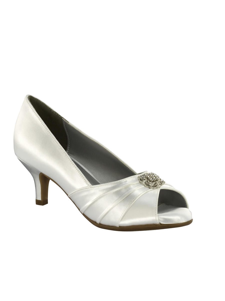 Touch Ups and Dyables - Pleated Metallic Low-Heel Open Toe KRISTINWHTW