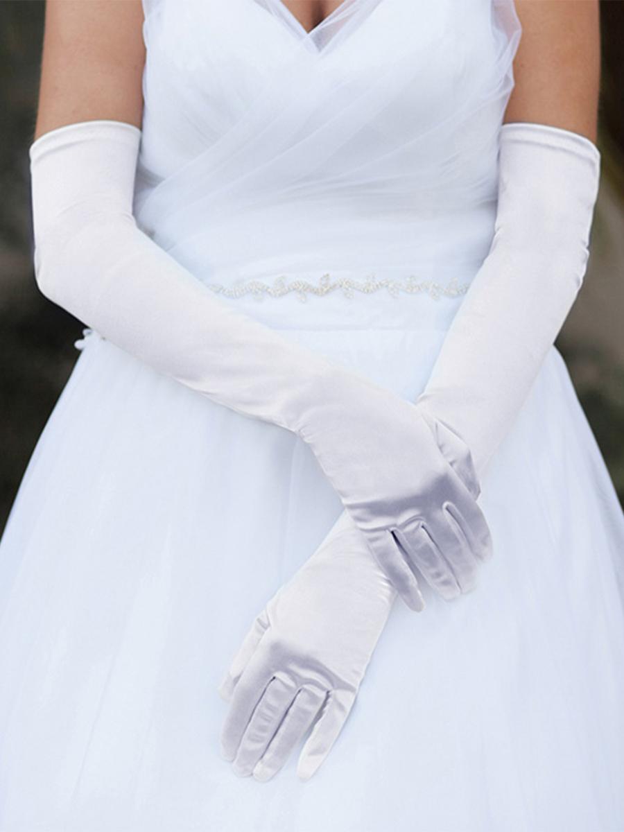 WONA TRADING INC - Dressy Satin Long Wedding Gloves GL57