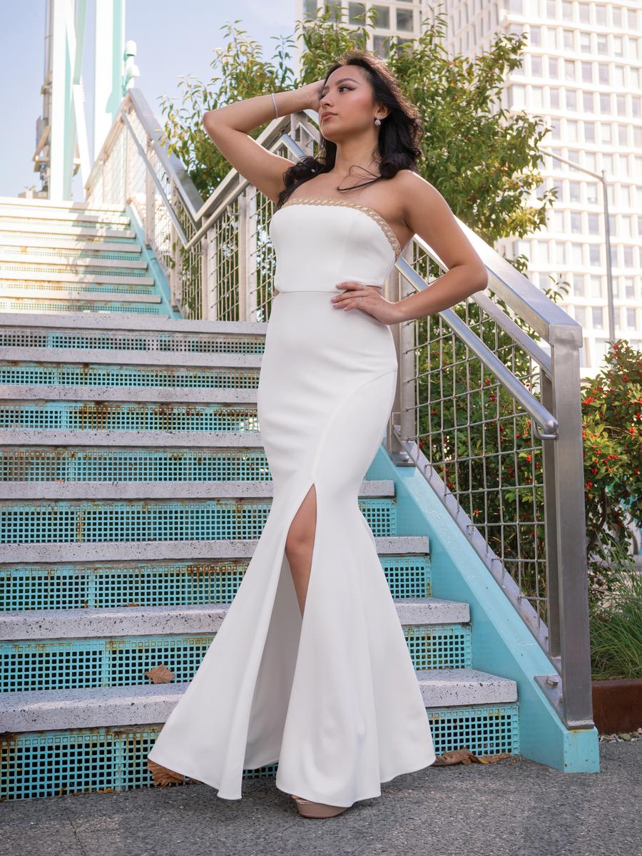 XSCAPE - Embellished Strapless Gown