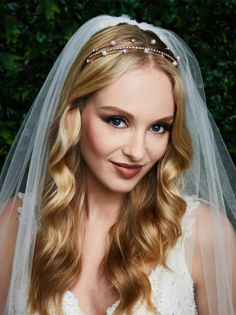 Pearl Veil White Veil With Comb Pearl Veil With Blusher Elbow Veil for  Bride Veil With Pearls 2 Tier Cathedral Veil Fingertip Veil -  Finland