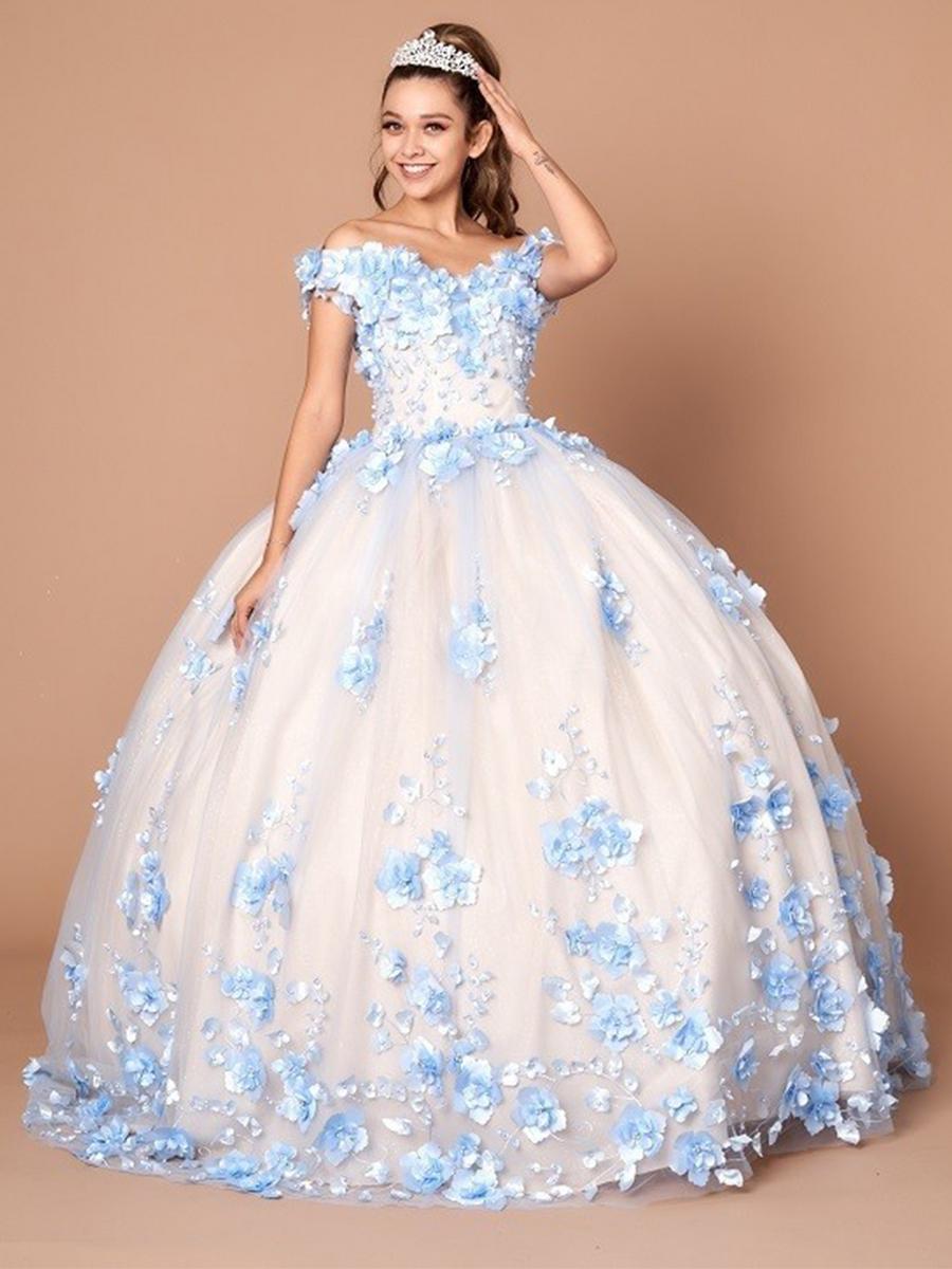 CALLA COLLECTION USA INC. - Tulle 3D Floral Off the Shoulder Gown SCL30005