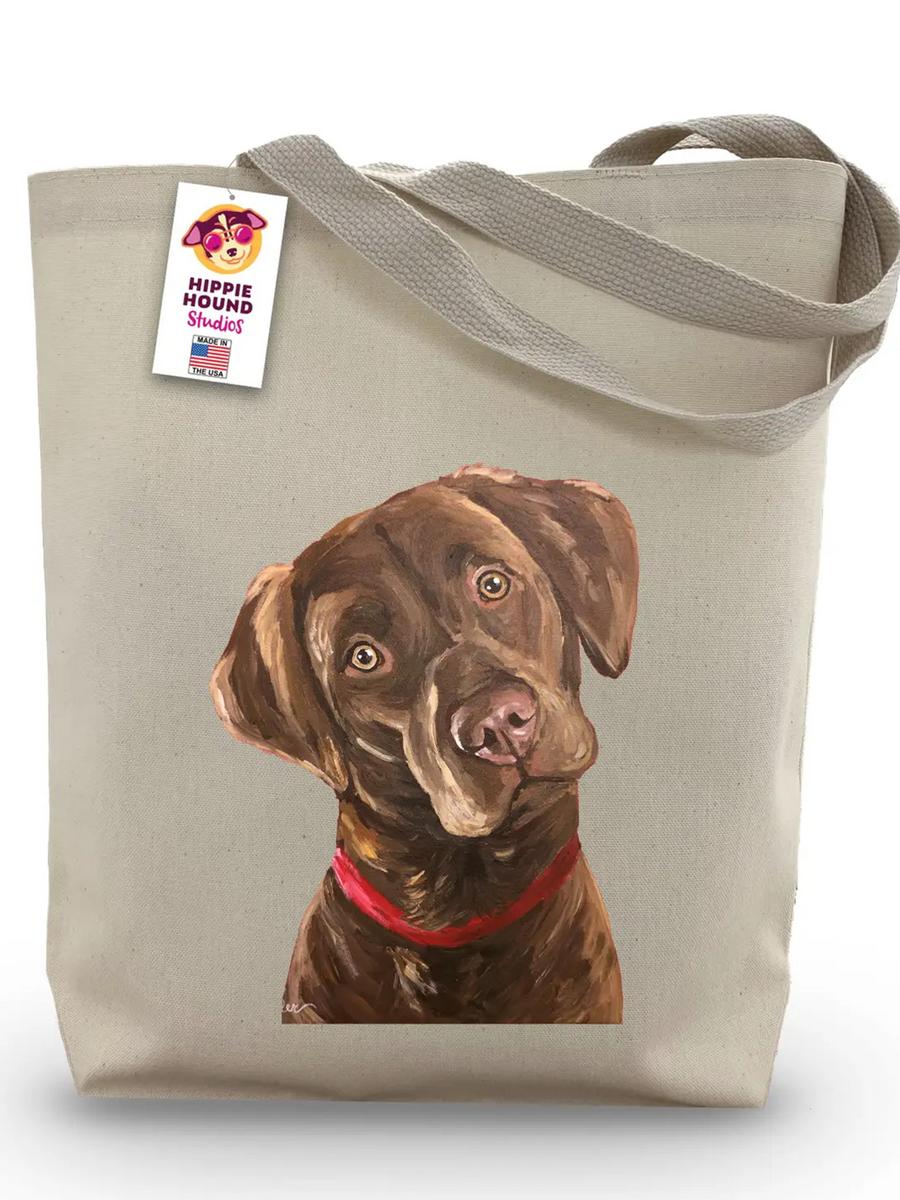 Hippe Hound Studios - Chocolate Lab Dog Tote Bag CHOCLABBAG