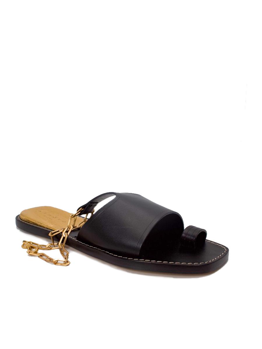 Mike - Anke Chain Leather Sandals