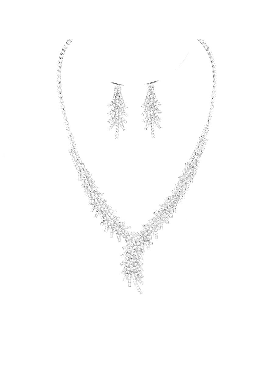 WONA TRADING INC - Glamorous Rhinestone Crystal Bib Necklace RN72-20654