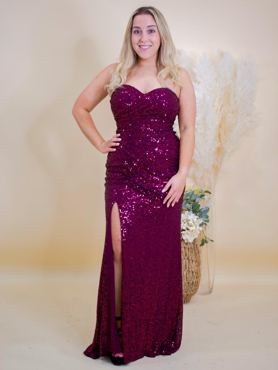BLONDIE NITE - Strapless Long Sequin Gown