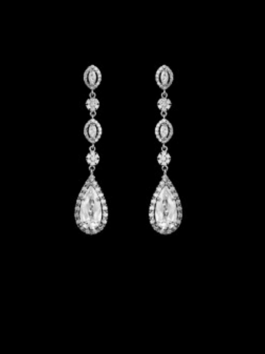 DS BRIDAL    DAE SUNG . - Cubic Zirconia Assorted Shape Drop Earring