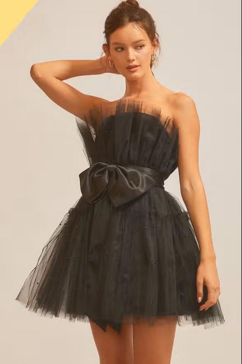 Black Organza Dress 594