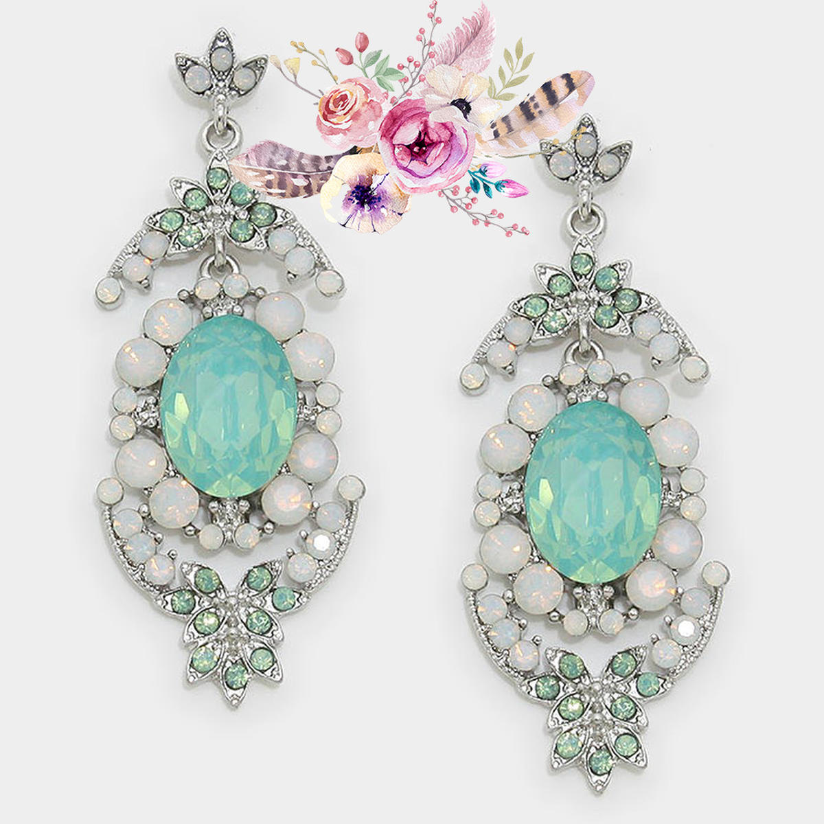 Bubblecrystal earrings e1909