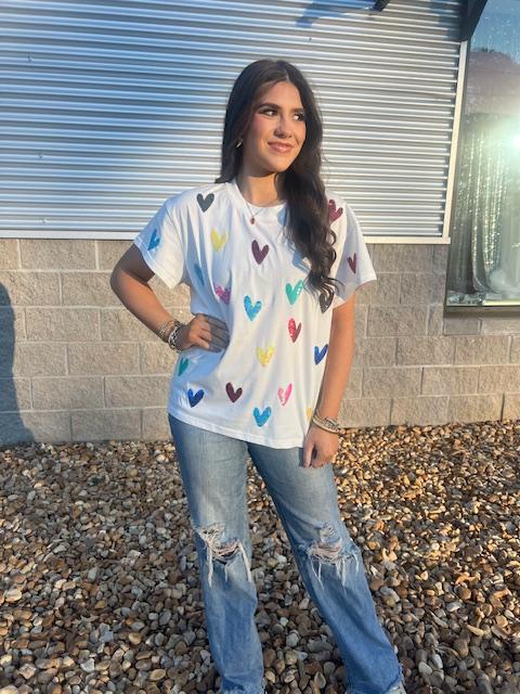  Sequin Heart Tee