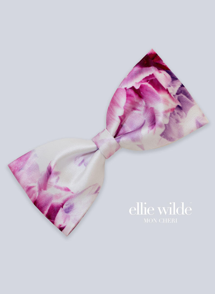 Ellie Wilde Signature Print Bow Tie EW11803B - Pink/Multi