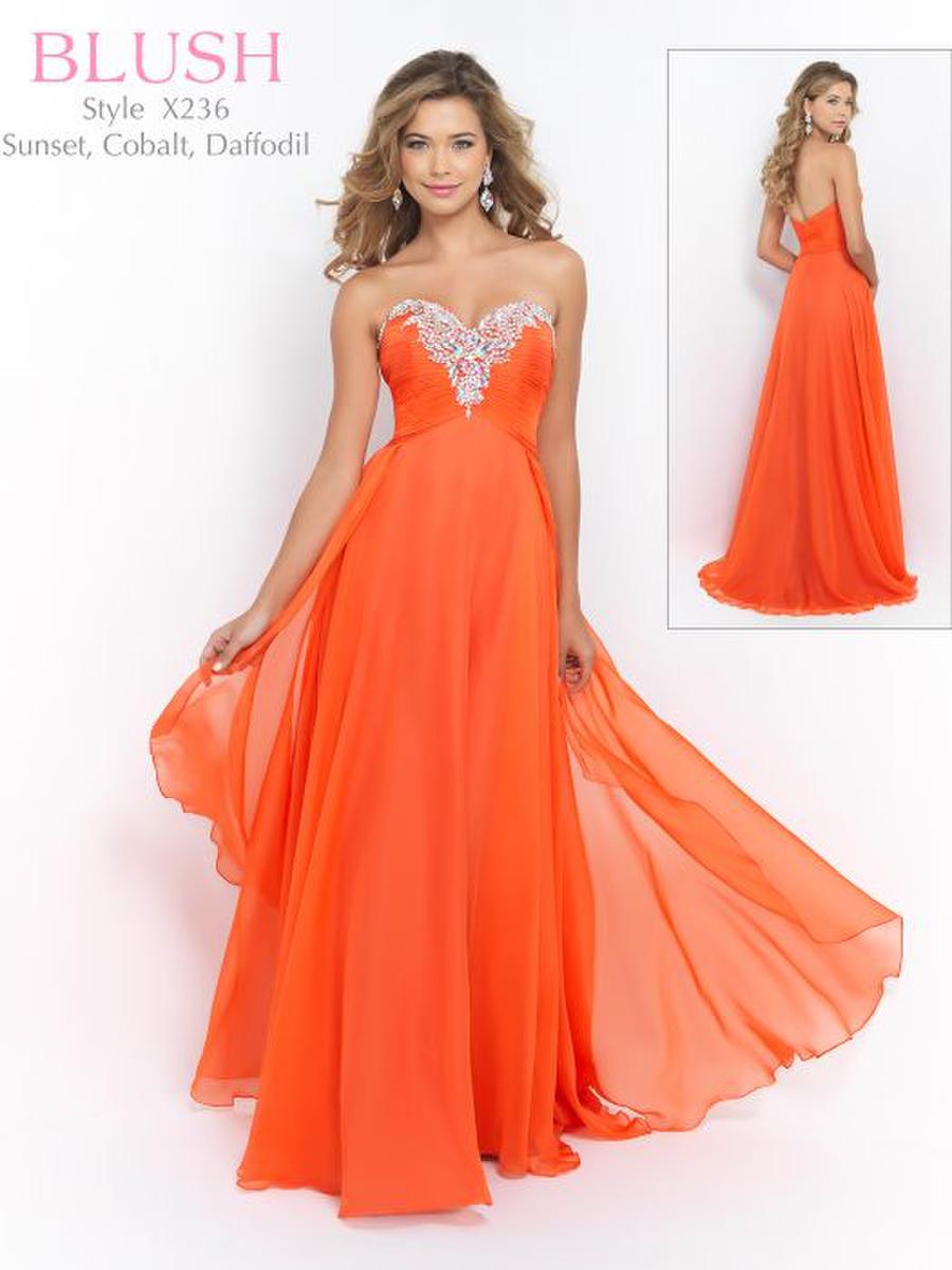sunset orange prom dresses