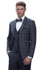 Image of RENTAL Sterling - Grey Plaid Tuxedo
