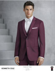 Image of Burgundy Sutton 3-Piece Suit