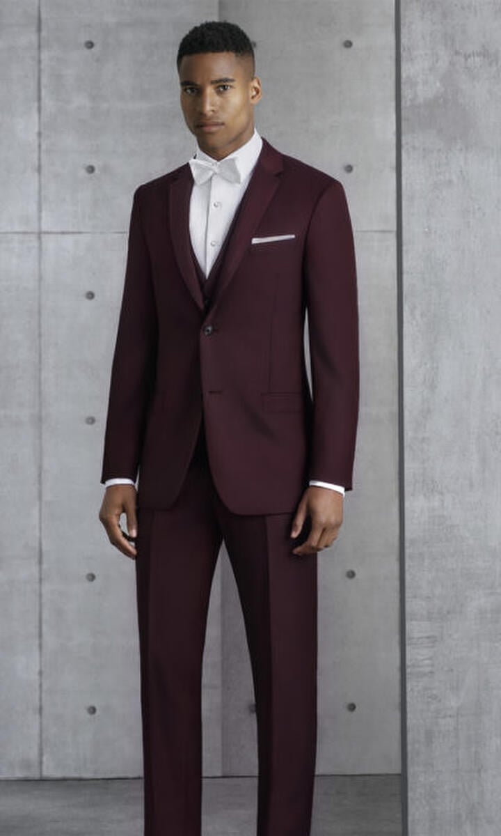 Kenneth Cole Burgundy Sutton 3-Piece Suit