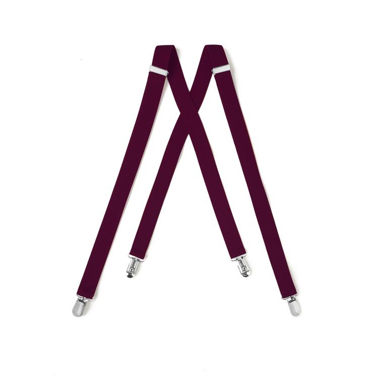 Burgundy Clip Suspenders 800-45